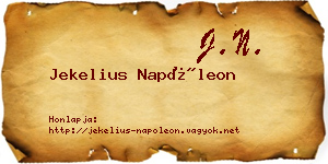 Jekelius Napóleon névjegykártya